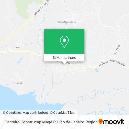 Canteiro Construcap Magé RJ map