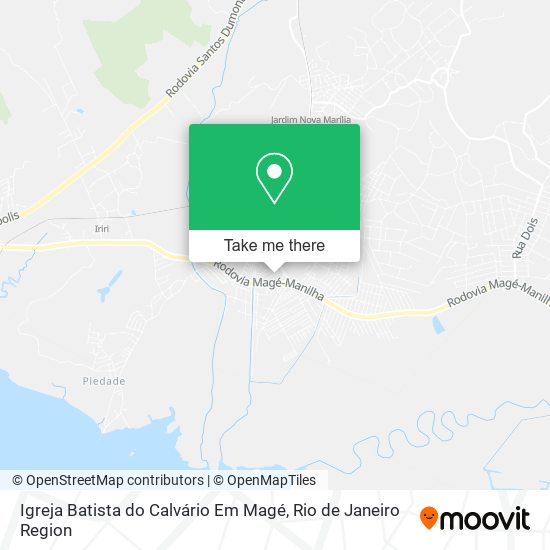 Mapa Igreja Batista do Calvário Em Magé