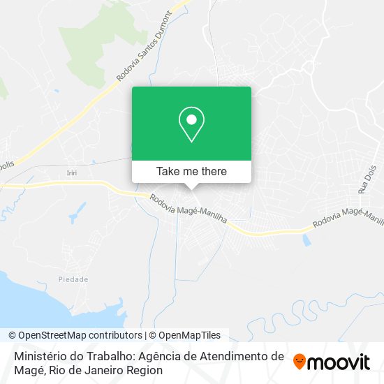 Ministério do Trabalho: Agência de Atendimento de Magé map