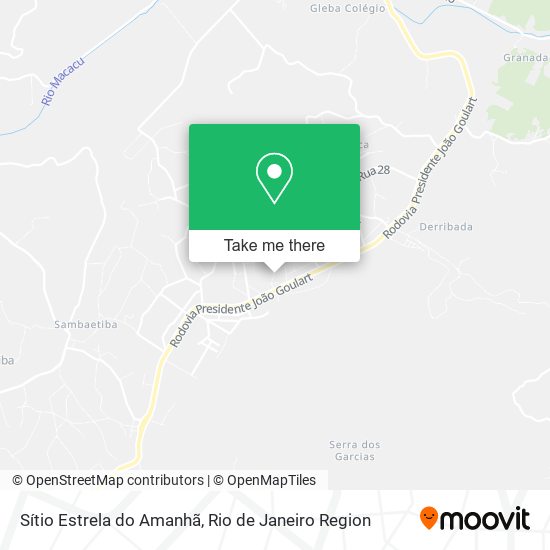 Sítio Estrela do Amanhã map