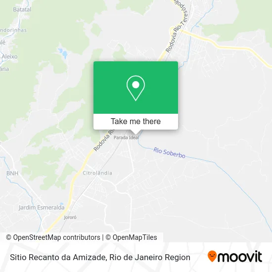 Sitio Recanto da Amizade map