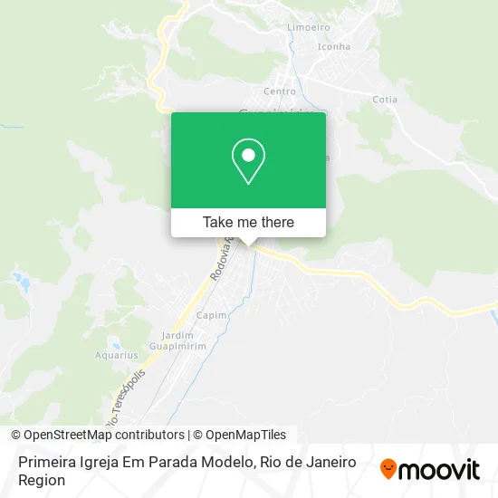 Primeira Igreja Em Parada Modelo map