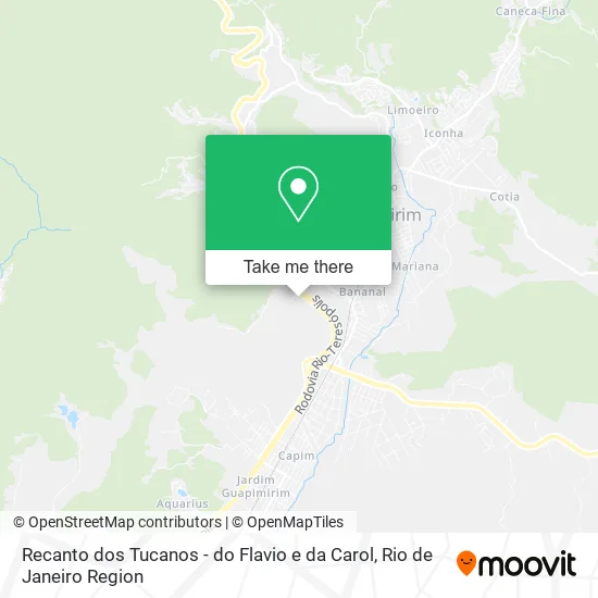 Recanto dos Tucanos - do Flavio e da Carol map