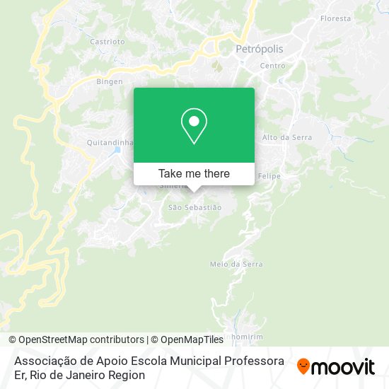 Mapa Associação de Apoio Escola Municipal Professora Er