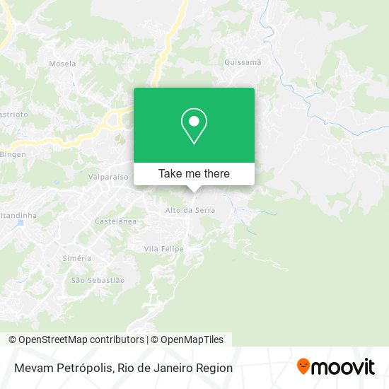 Mevam Petrópolis map