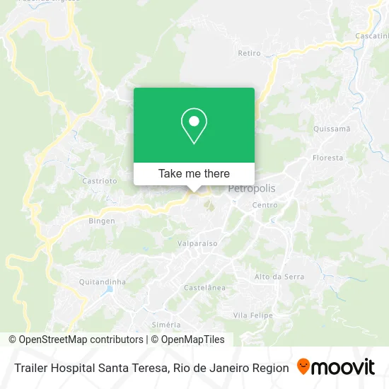 Trailer Hospital Santa Teresa map