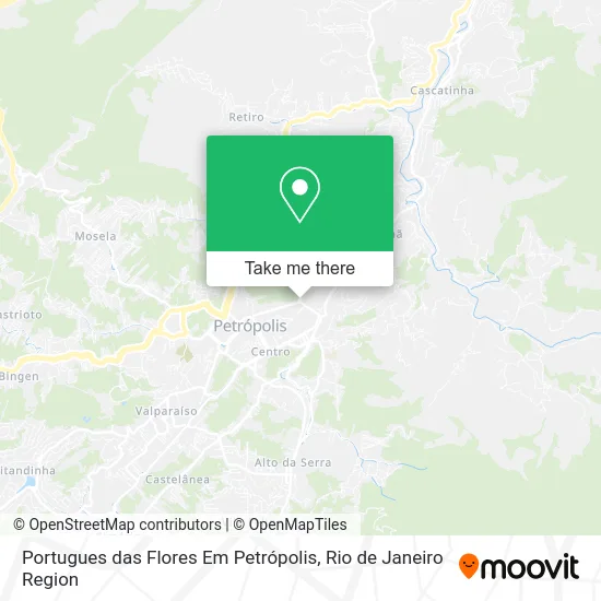 Portugues das Flores Em Petrópolis map
