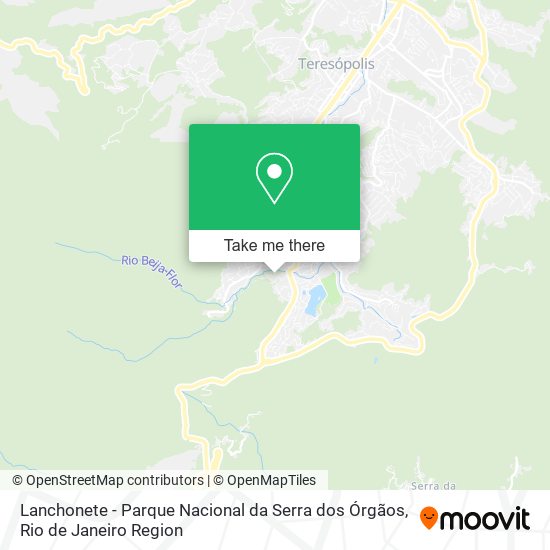 Lanchonete - Parque Nacional da Serra dos Órgãos map