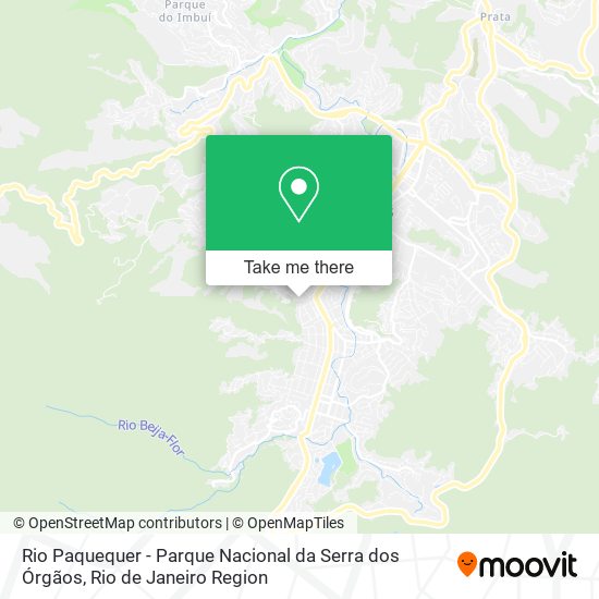 Rio Paquequer - Parque Nacional da Serra dos Órgãos map