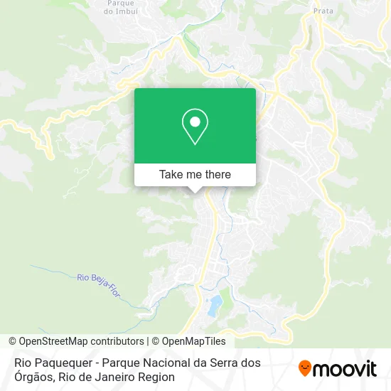 Rio Paquequer - Parque Nacional da Serra dos Órgãos map