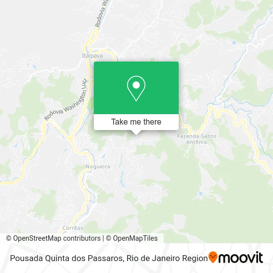 Pousada Quinta dos Passaros map