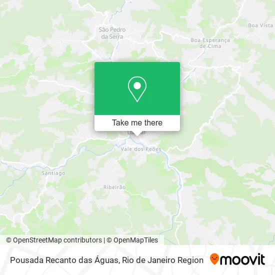 Pousada Recanto das Águas map