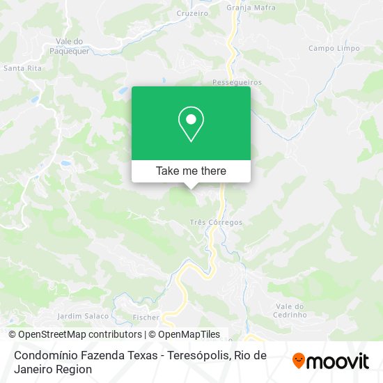 Mapa Condomínio Fazenda Texas - Teresópolis