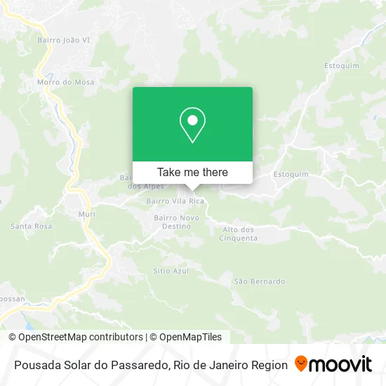 Pousada Solar do Passaredo map