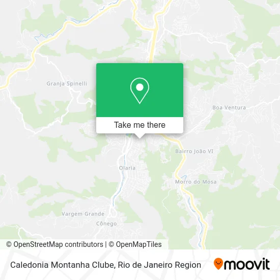 Caledonia Montanha Clube map