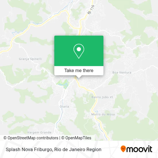 Splash Nova Friburgo map