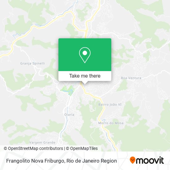Mapa Frangolito Nova Friburgo