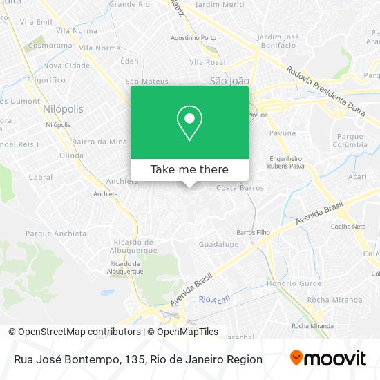 Mapa Rua José Bontempo, 135