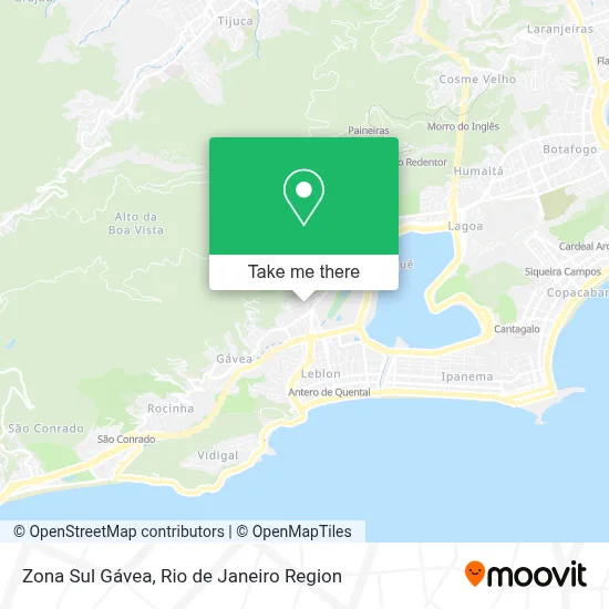 Zona Sul Gávea map