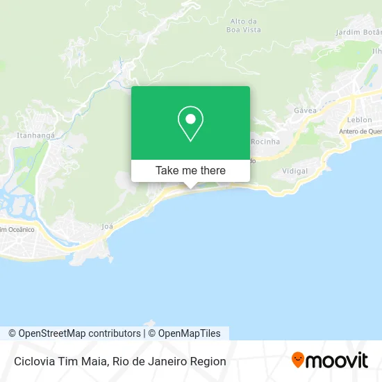 Ciclovia Tim Maia map