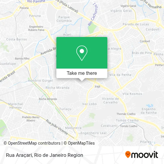 Rua Araçari map