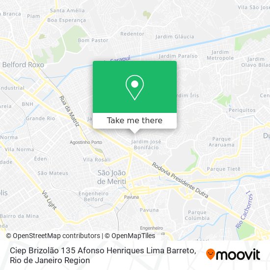 Ciep Brizolão 135 Afonso Henriques Lima Barreto map