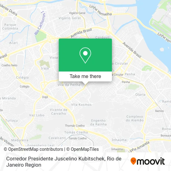 Corredor Presidente Juscelino Kubitschek map