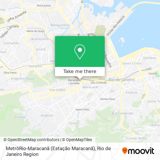 Mapa MetrôRio-Maracanã (Estação Maracanã)