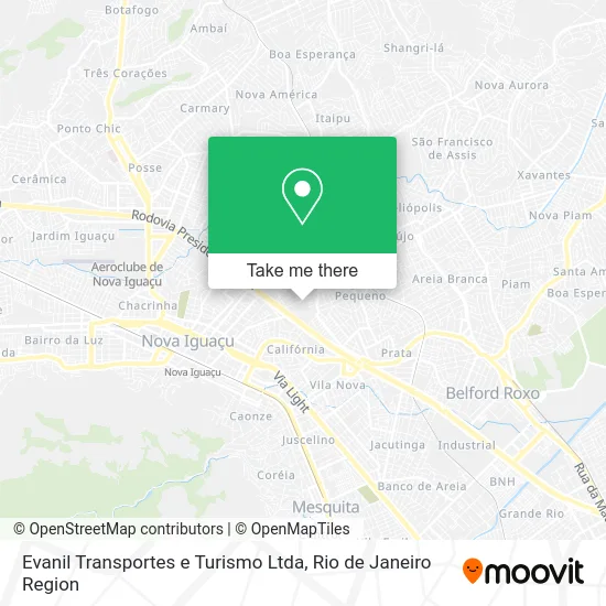 Evanil Transportes e Turismo Ltda map