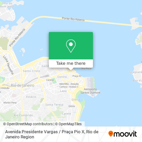 Mapa Avenida Presidente Vargas / Praça Pio X