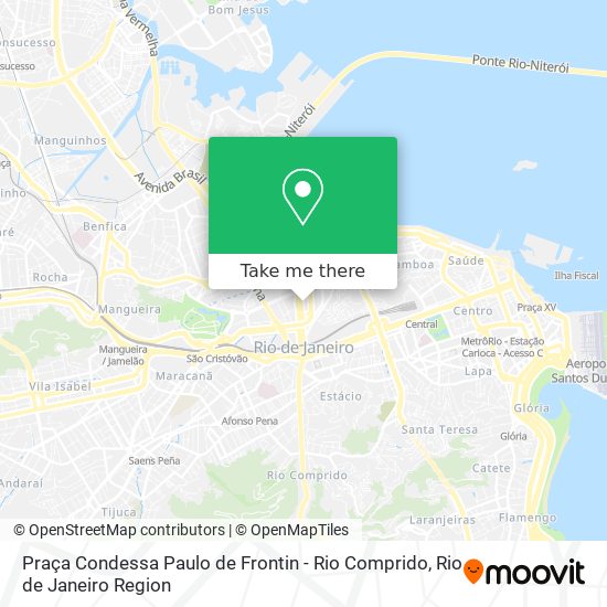 Mapa Praça Condessa Paulo de Frontin - Rio Comprido