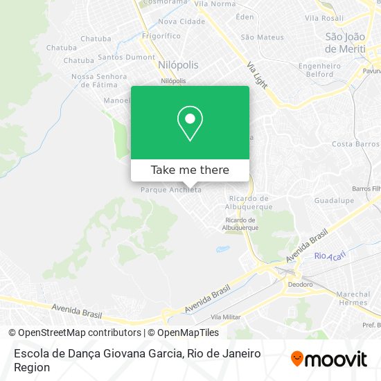 Mapa Escola de Dança Giovana Garcia