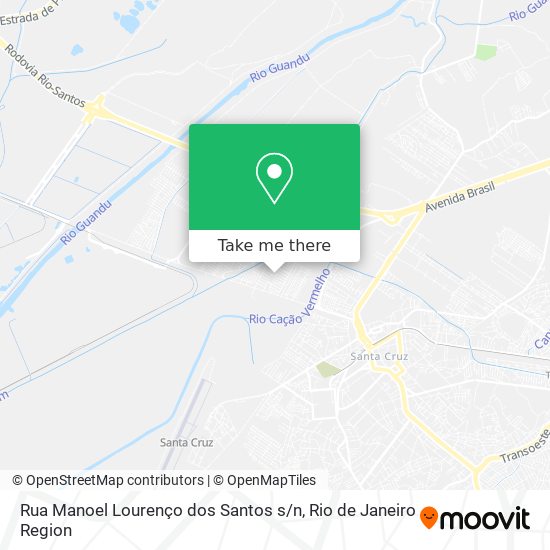 Mapa Rua Manoel Lourenço dos Santos s / n