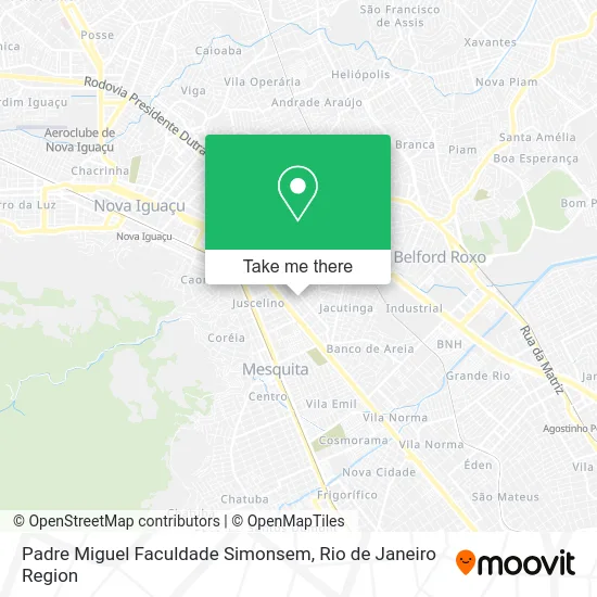 Padre Miguel Faculdade Simonsem map