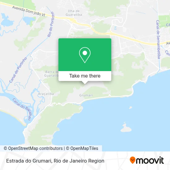 Estrada do Grumari map