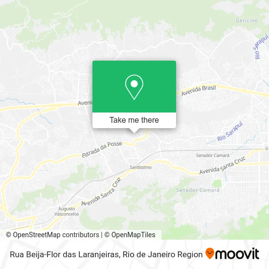 Rua Beija-Flor das Laranjeiras map