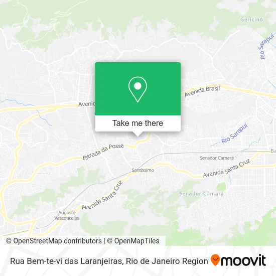 Rua Bem-te-vi das Laranjeiras map