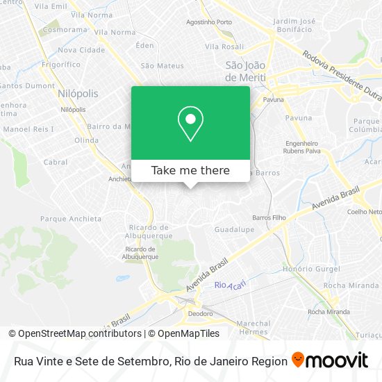Rua Vinte e Sete de Setembro map