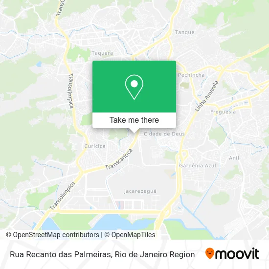 Rua Recanto das Palmeiras map