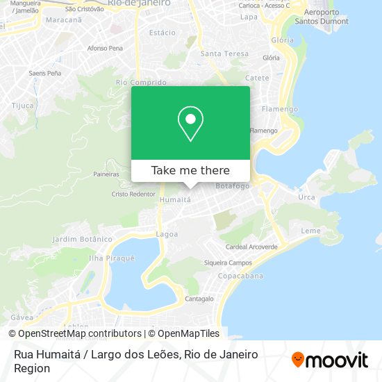 Mapa Rua Humaitá / Largo dos Leões