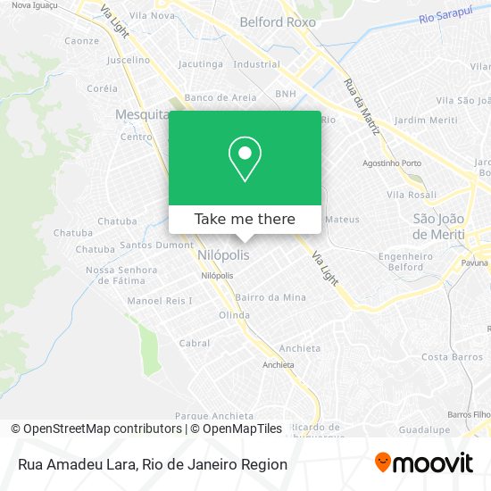 Mapa Rua Amadeu Lara