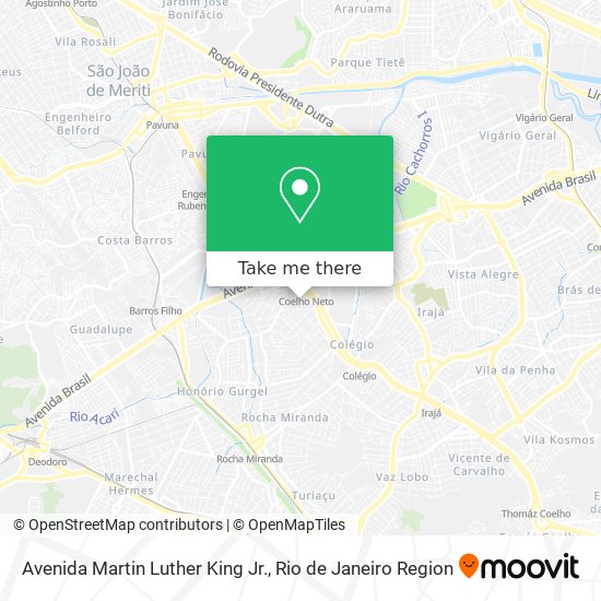 Avenida Martin Luther King Jr. map