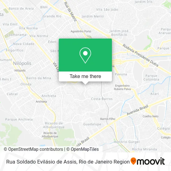 Rua Soldado Evilásio de Assis map