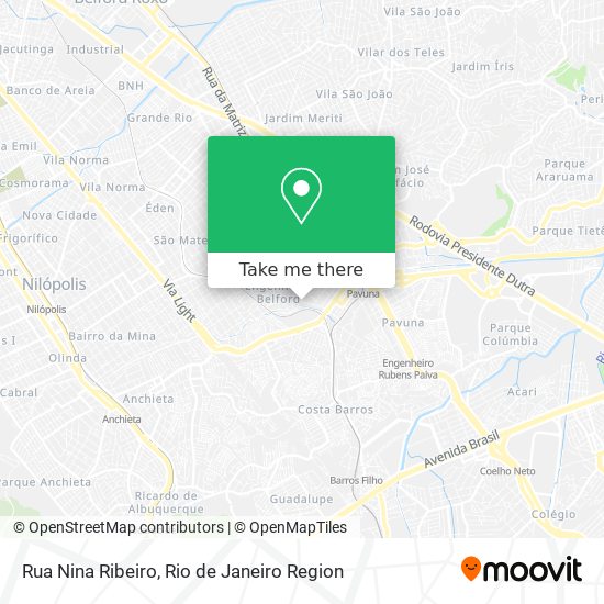 Mapa Rua Nina Ribeiro