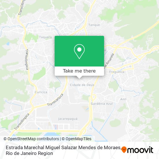 Mapa Estrada Marechal Miguel Salazar Mendes de Moraes