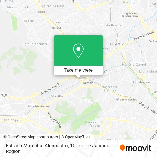 Estrada Marechal Alencastro, 10 map