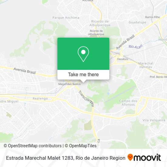 Estrada Marechal Malet 1283 map