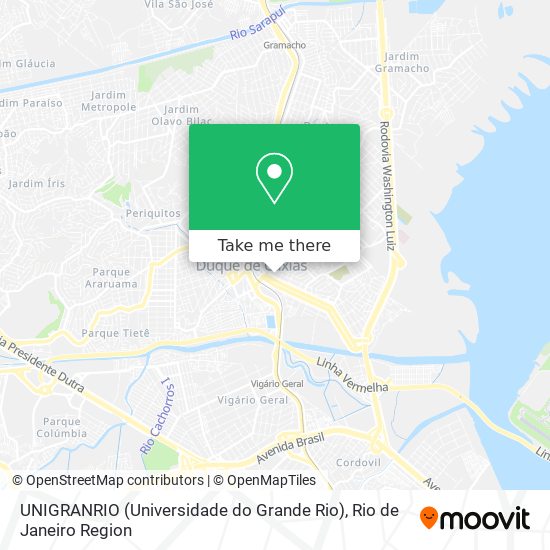 Mapa UNIGRANRIO (Universidade do Grande Rio)