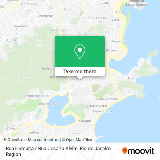 Mapa Rua Humaitá / Rua Cesário Alvim