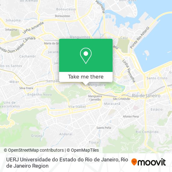 UERJ Universidade do Estado do Rio de Janeiro map